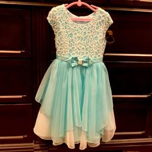 Girls formal teal dress
